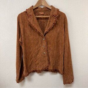 VTG Tianello Penelope Fitted Light Brown (Terracotta) Deconstructed Jacket Sz L